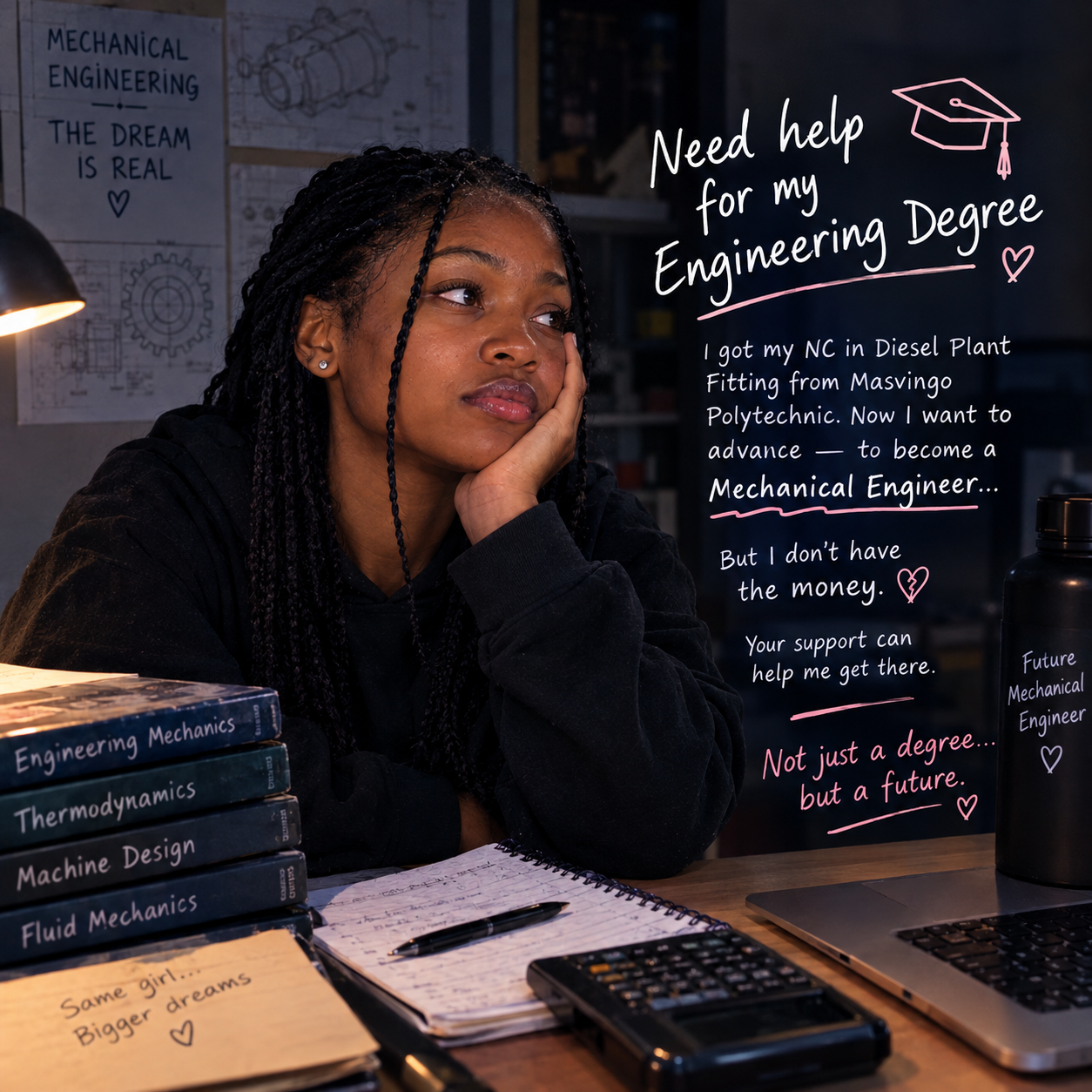 💔 Help Me Continue My Education and Become a Mechanical Engineer